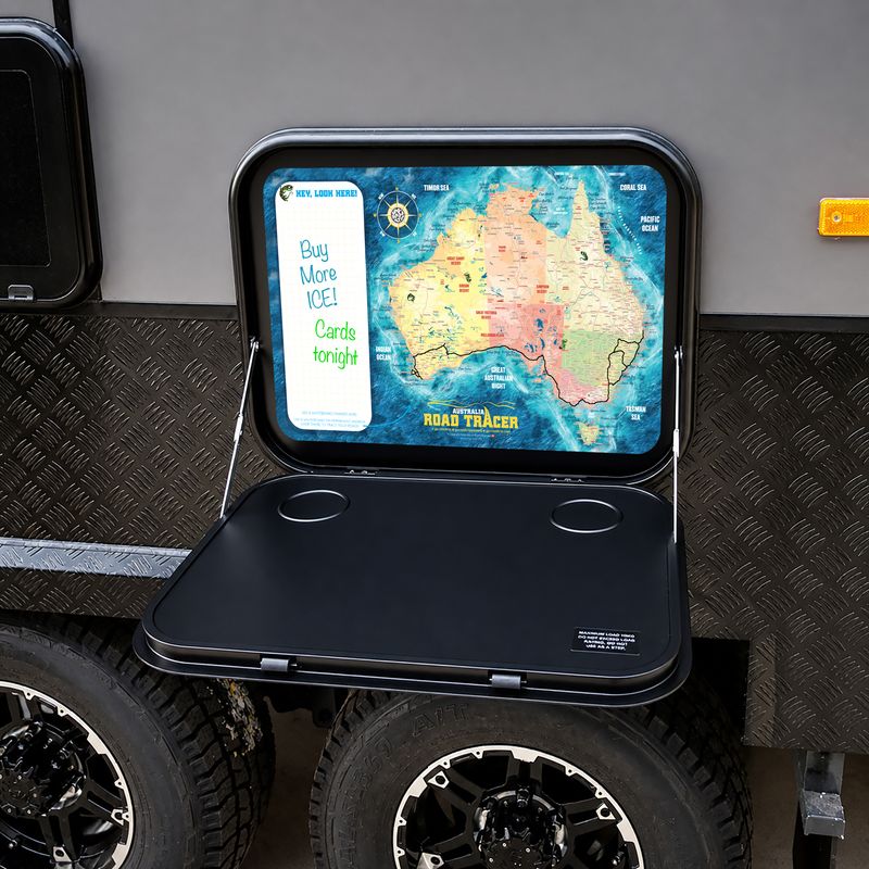 Australia Map Decal for Caravan Pull-Down Tables | ROAD TRACER 550 Dual-Purpose Map &amp; Whiteboard