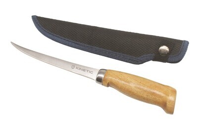 Kinetic Nordic Fillet Knife Wood Handle 6'' Stainless Steel Blade