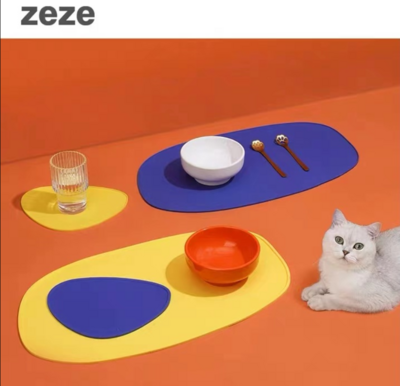 Zeze Pet Placemat - 宠物食品级硅胶餐垫