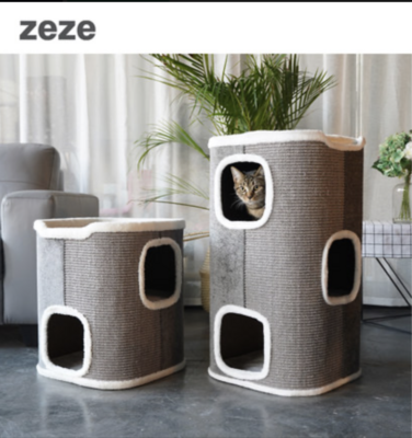 Zeze Scadi cat scratcher tower - 单层剑麻猫爬架猫抓板