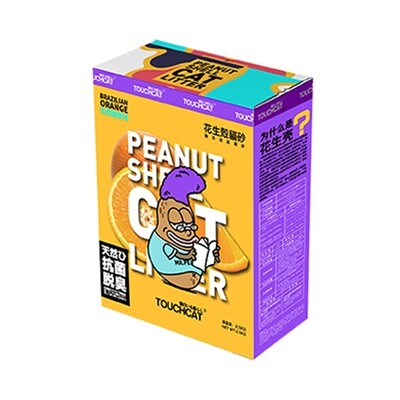 Touchcat Peanut Shell Plant-based Cat Litter - Orange