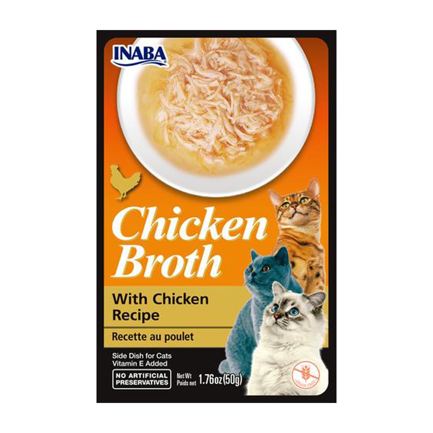 INABA Cat Chicken Broth - Chicken Recipe-1.4 oz (40 g) 鸡肉肉汤猫汤包鸡肉味