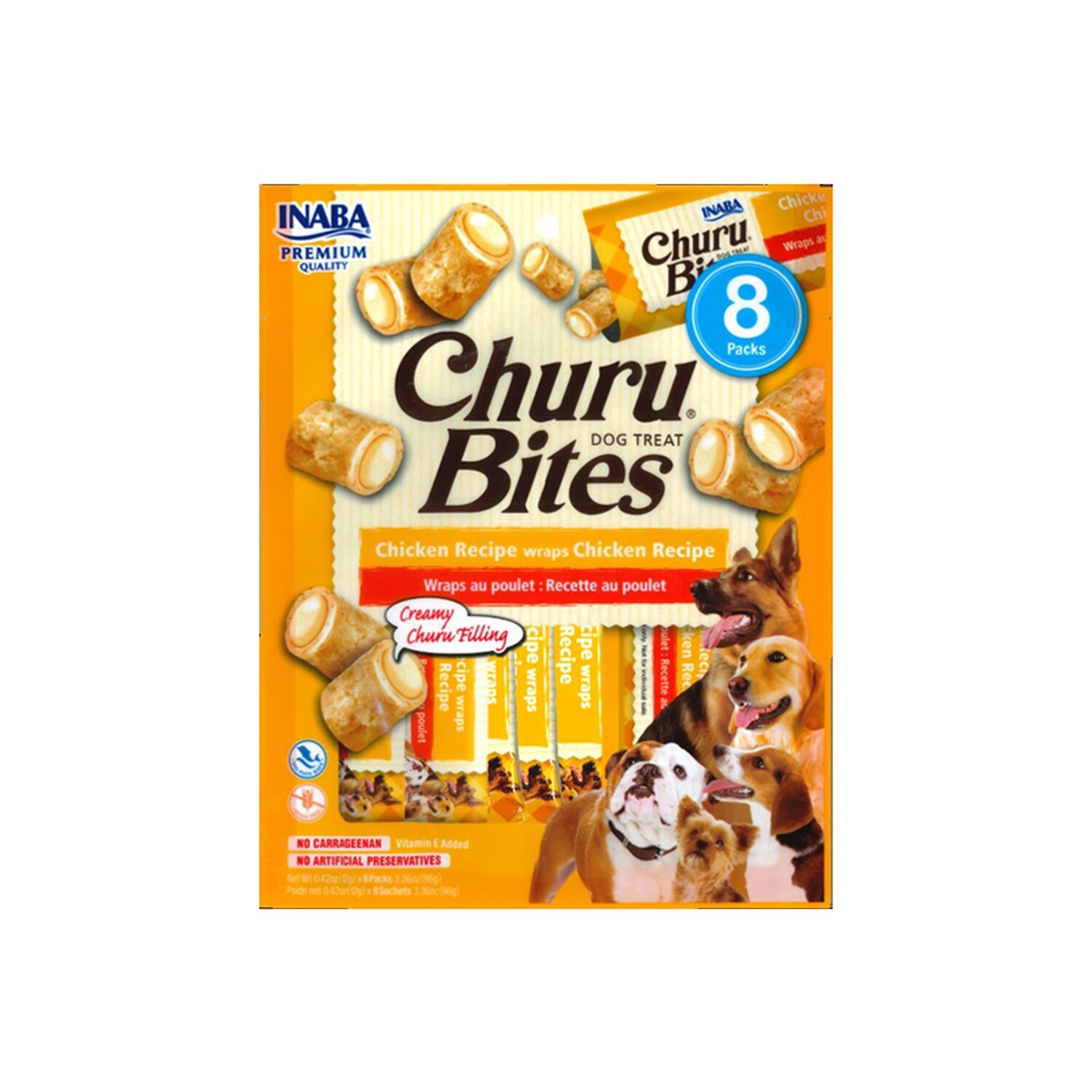 INABA DOG Treat Churu BITES (Chicken Wraps Chicken Recipe)