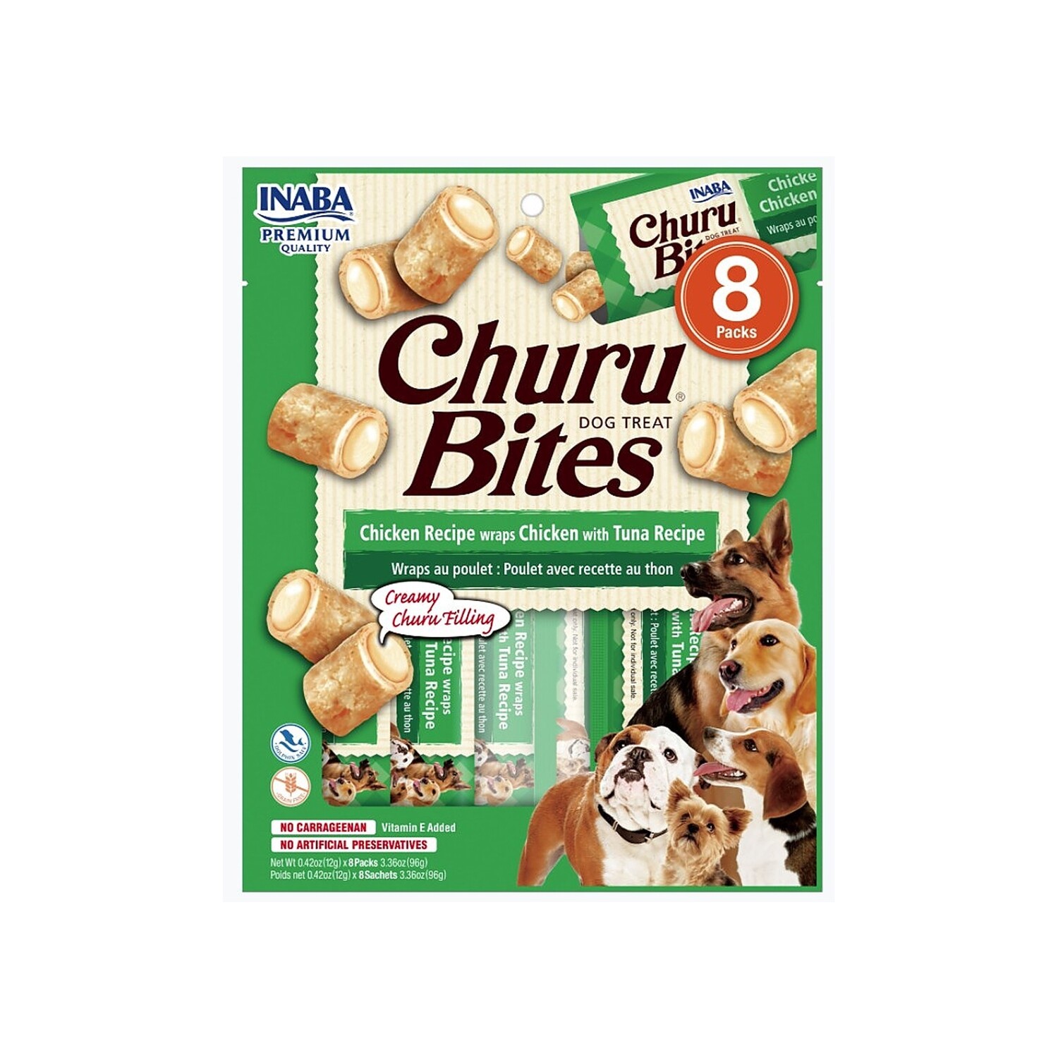 INABA DOG Churu BITES (Chicken Wraps Tuna Recipe)