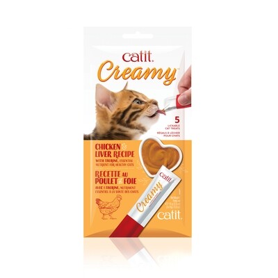 Catit Creamy Lickable Cat Treat - Chicken & Liver Flavour - 鸡肉鸡肝猫条汤条
