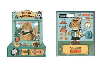 Pom Pom Shop Cat Scratcher House - 游戏机麻将铺猫抓板