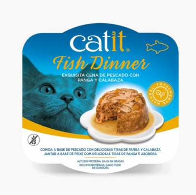 Catit Fish Dinner with Whitefish & Pumpkin-80g - 鱼肉白鱼南瓜猫猫餐盒
