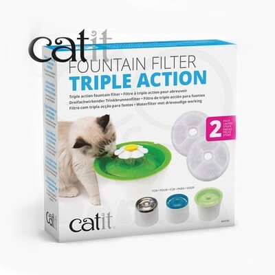 Catit 2.0 Trpl Action Fntain Filter - 饮水机过滤片