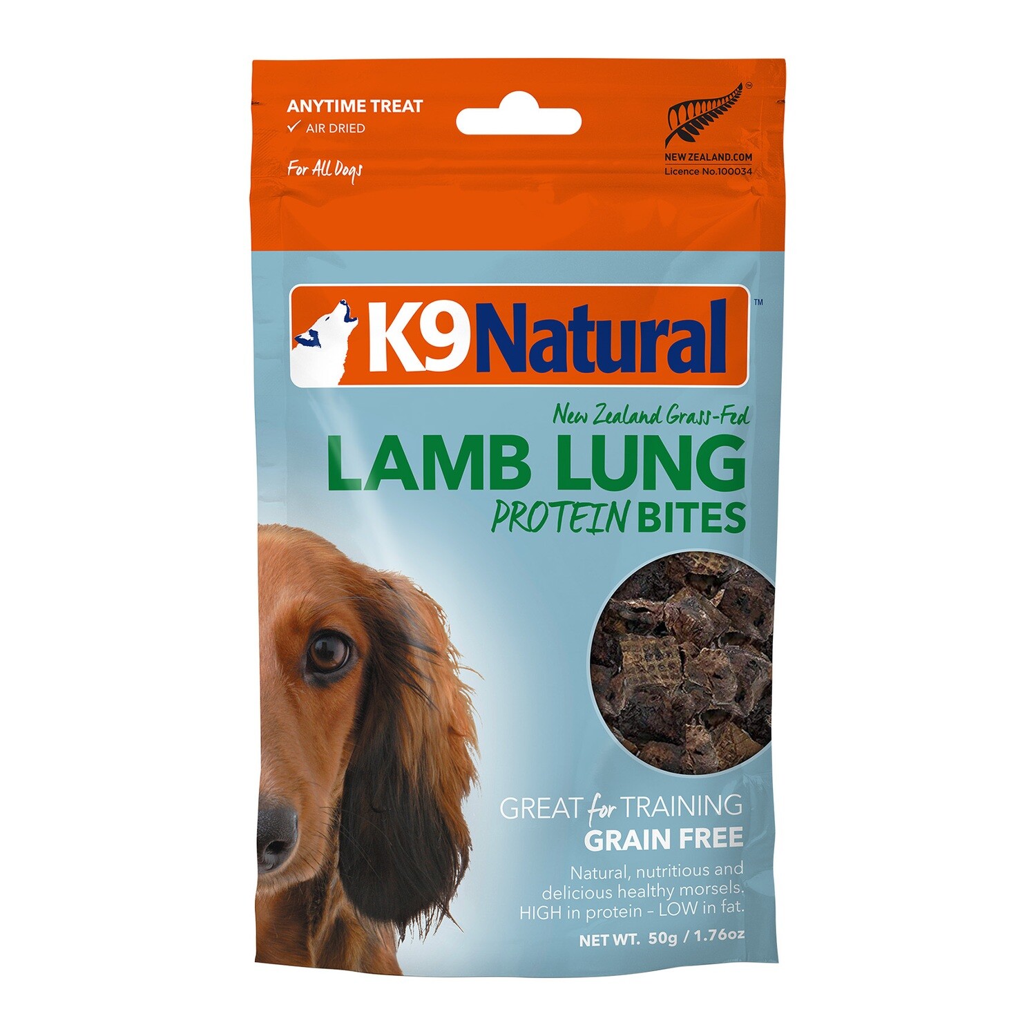 K9 Natural Lamb Lung Protein Bites Dog Treat - 50g