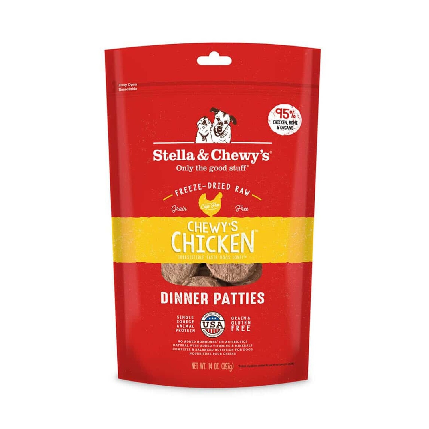 Stella & Chewy`s Chicken Freeze-Dried Raw Dinner Patties for Dog