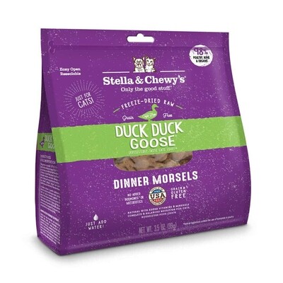 Stella & Chewy`s Duck, Duck, Goose Freeze-Dried Raw Dinner Morsels For Cat