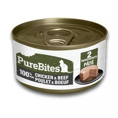PureBites 100% Pure Chicken & Beef Paté Cat Wet Food