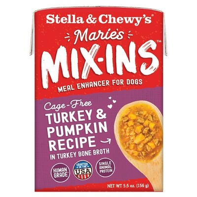 Stella & Chewy's Marie's Mix-Ins Turkey & Pumpkin Wet Food for Dog-5.5oz - 火鸡南瓜狗狗餐盒