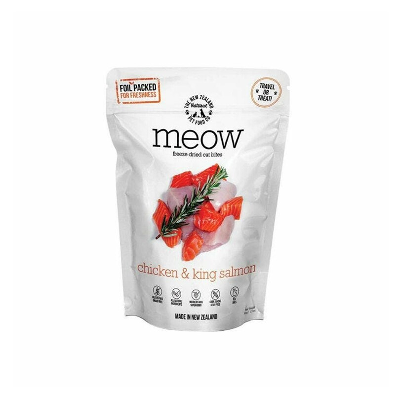The NZ Natural Meow FreezeDried Cat Food Chicken & King Salmon