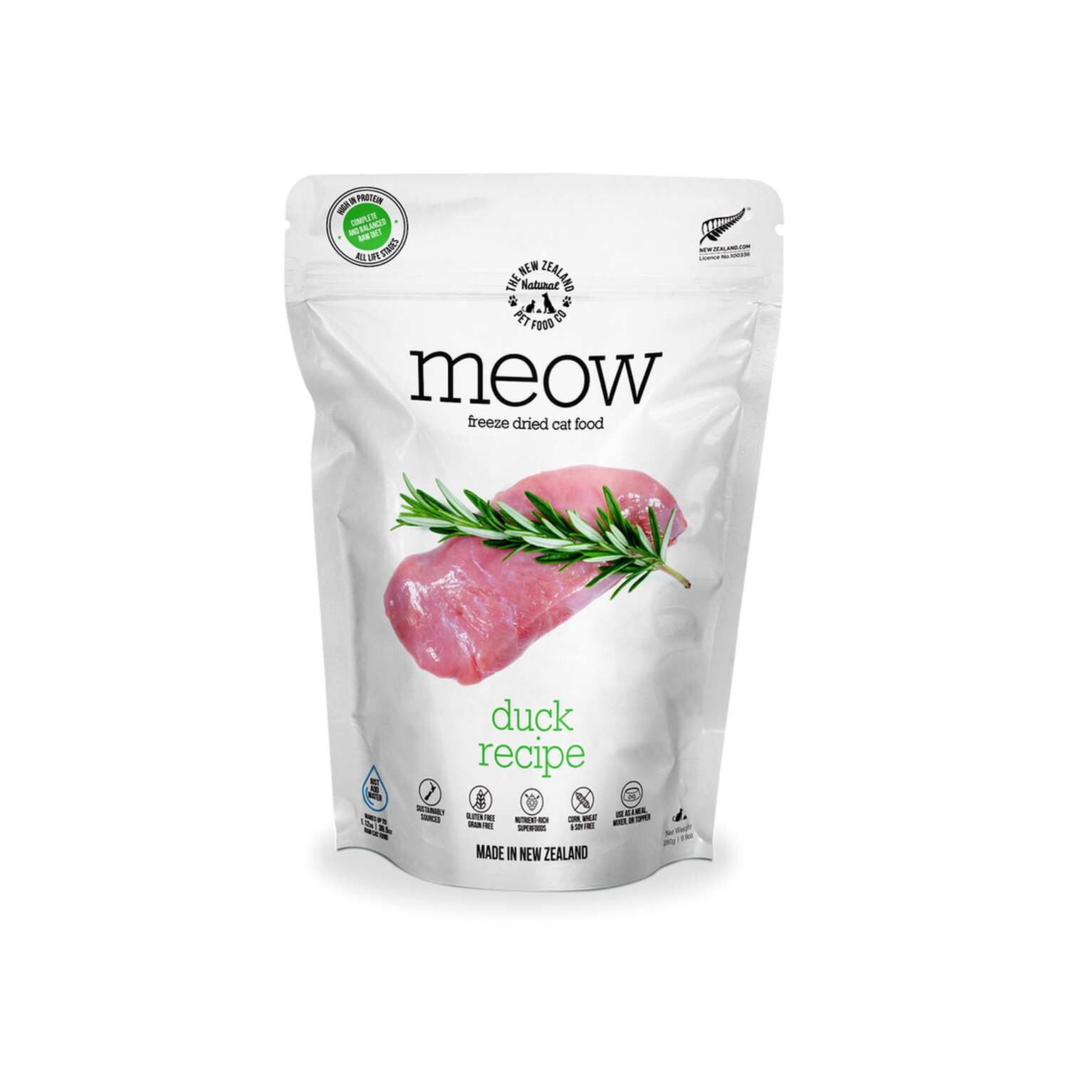 The NZ Natural Meow Freeze-Dried Cat Food - Duck-280g - 鸭肉冻干猫粮