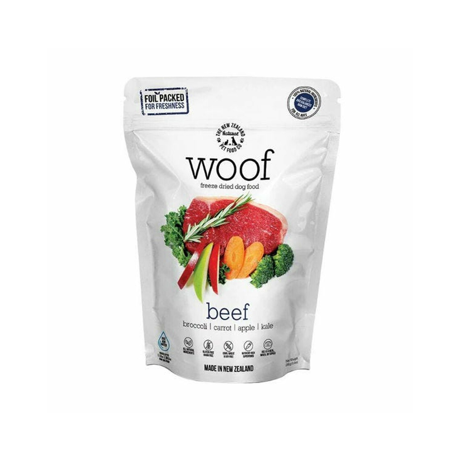 The NZ Natural Woof Freeze Dried Dog Food - Beef
