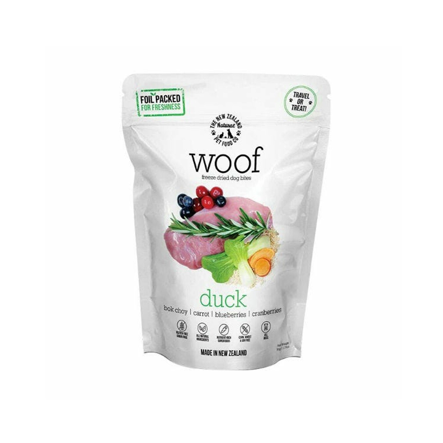The NZ Natural Woof Freeze Dried Dog Food - Duck (BB 07 AUG 2024)