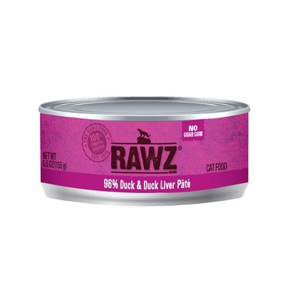 RAWZ  96% Duck&Duck Liver Pate Cat Can-5.5oz - 鸭肉鸭肝配方