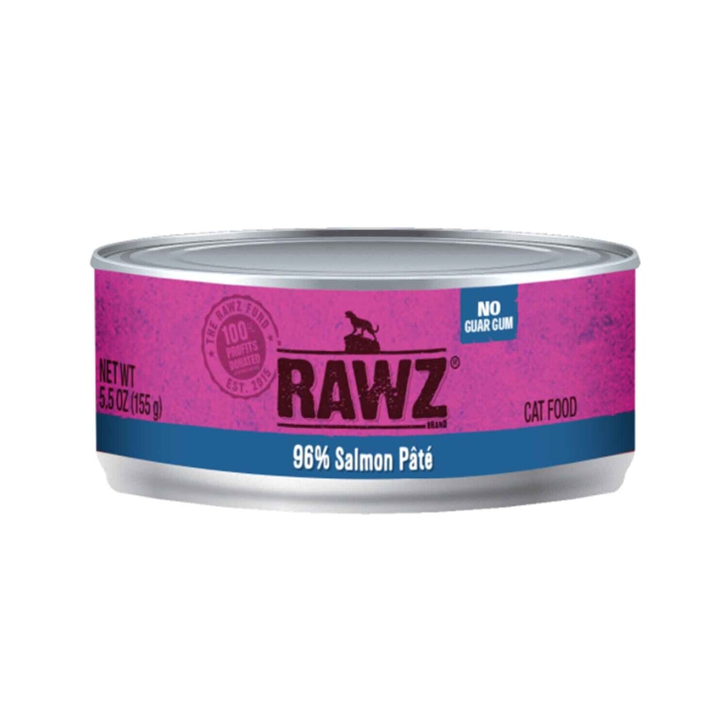 Rawz Grain Free 96% Salmon Wet Cat Can-5.5oz - 无谷物96％三文鱼猫罐头
