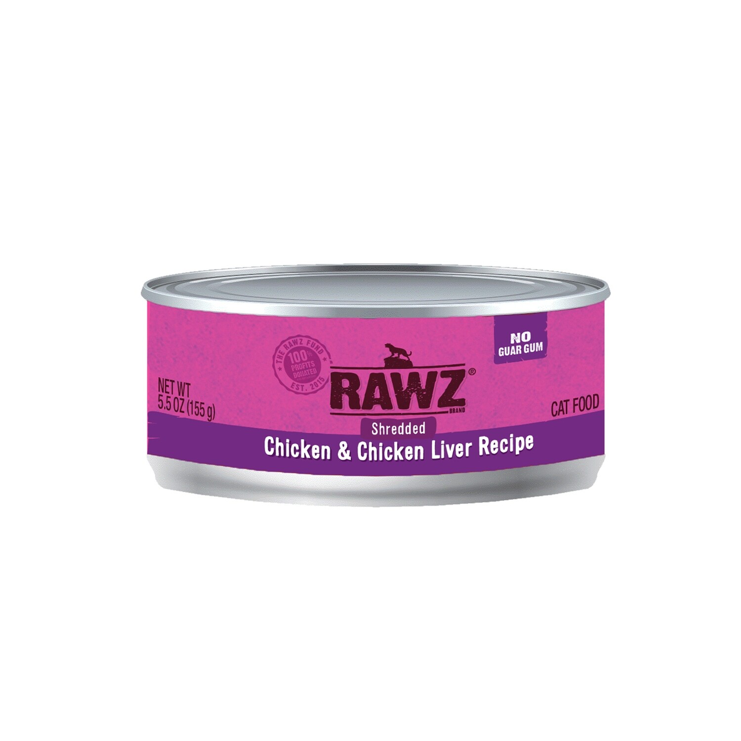 RAWZ Shredded Chicken&Chicken Liver Wet Cat Can-5.5oz - 鸡丝鸡肝湿猫粮罐头