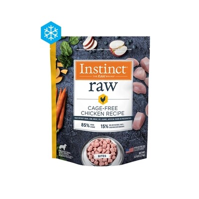 Instinct Raw Frozen Bites Cage-Free Chicken Recipe for Dogs-3lb 无笼鸡肉生鲜冷冻狗粮