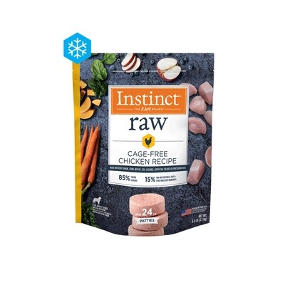 Instinct Raw Frozen Patties Cage-Free Chicken Recipe for Dogs - 6lb - 鸡肉冷冻肉饼狗狗主粮