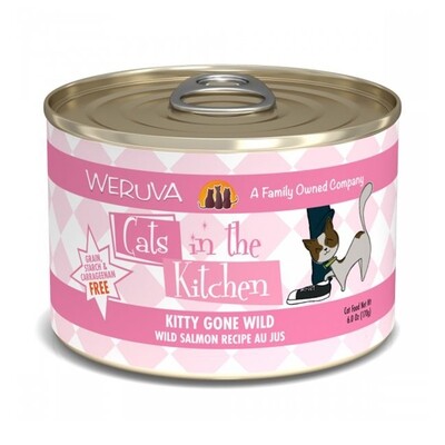 Weruva Cats in the Kitchen Kitty Gone Wild Canned Cat Food-3.2oz - 三文鱼猫罐头