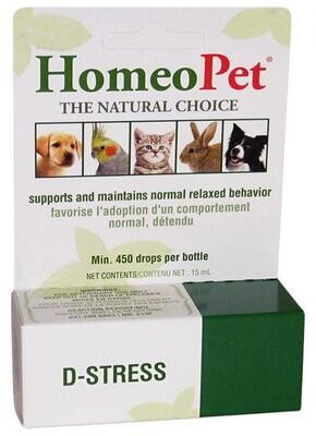 HomeoPet D-STRESS For All Pets - 舒缓压力保健D-Stress猫狗小宠通用