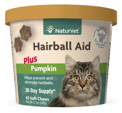 Naturvet Hairball Solution Soft Chew Cup-60ct