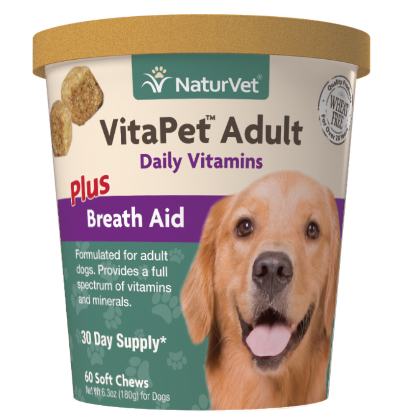 Naturvet DOG  Soft Chew VitaPet Adult + Breath - 成犬专用维他命软嚼片 减轻口气