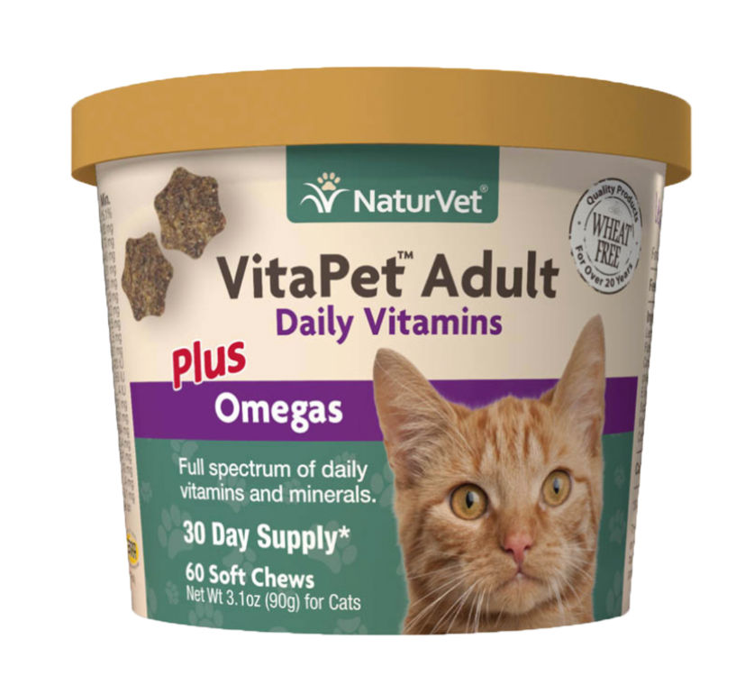 Naturvet VitaPet Cat Adult Vitamin Soft Chews - 60ct