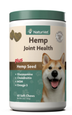 Naturvet Hemp Joint Health Soft Chews for Dogs - 宠物关节健康嚼片