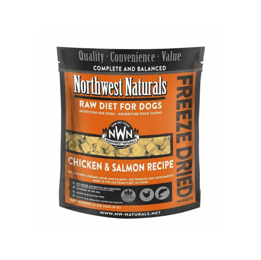 Northwest Naturals Chicken & Salmon Recipe Freeze-Dried Dog Food Nuggets 12oz