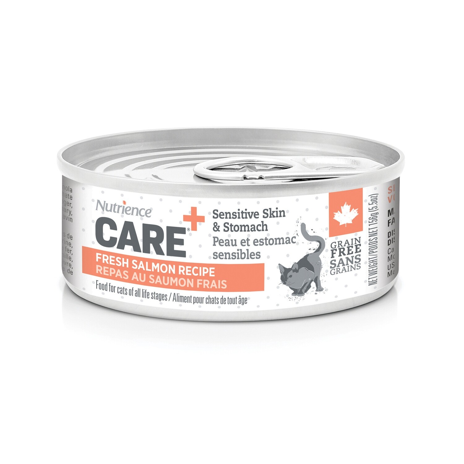 Nutrience Care Sensitive Skin & Stomach Can Cat Wet Food - Fresh Salmon Recipe-156 g (5.5 oz)
