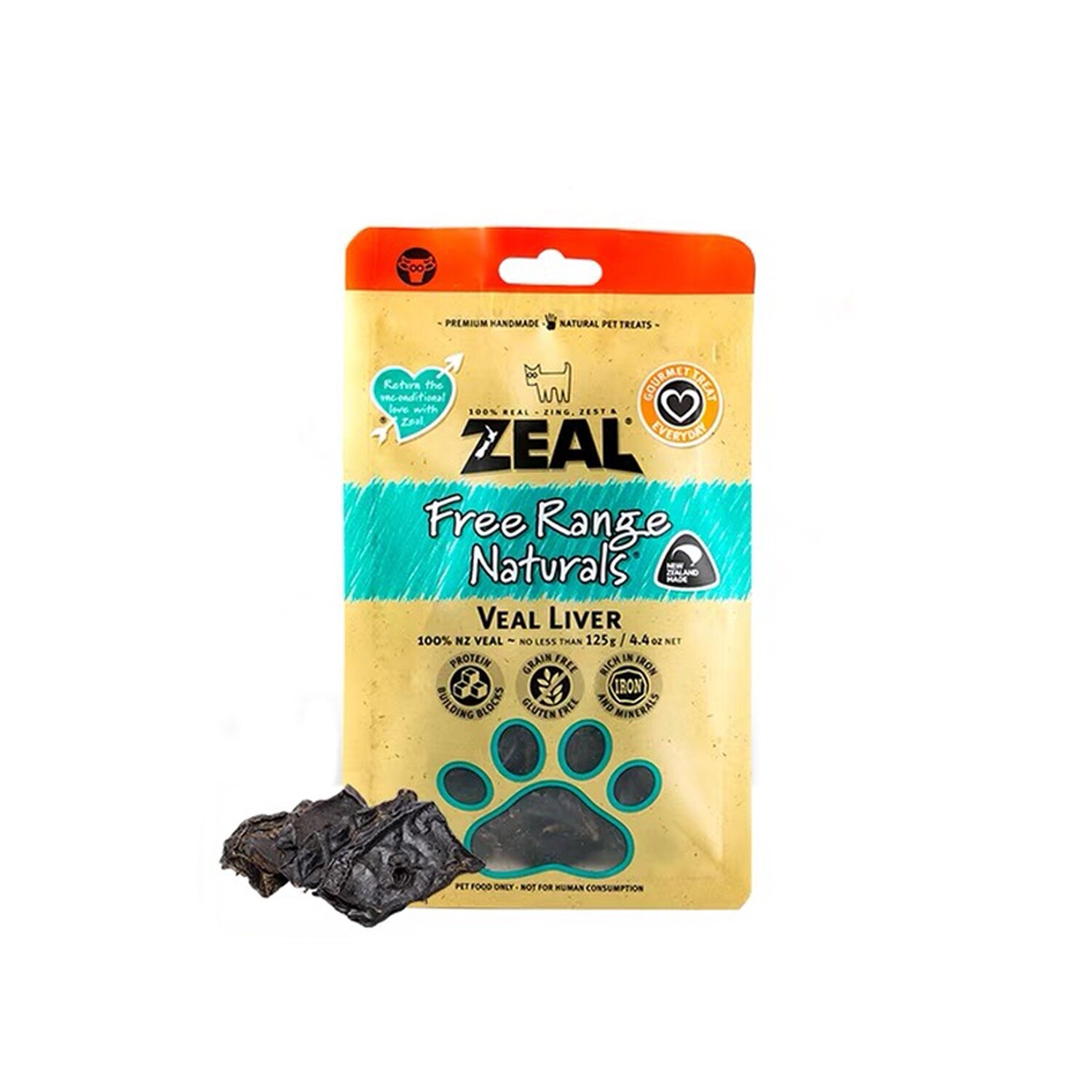 Zeal Dog Dried Veal Liver Slice Snack Dog Treat-125g