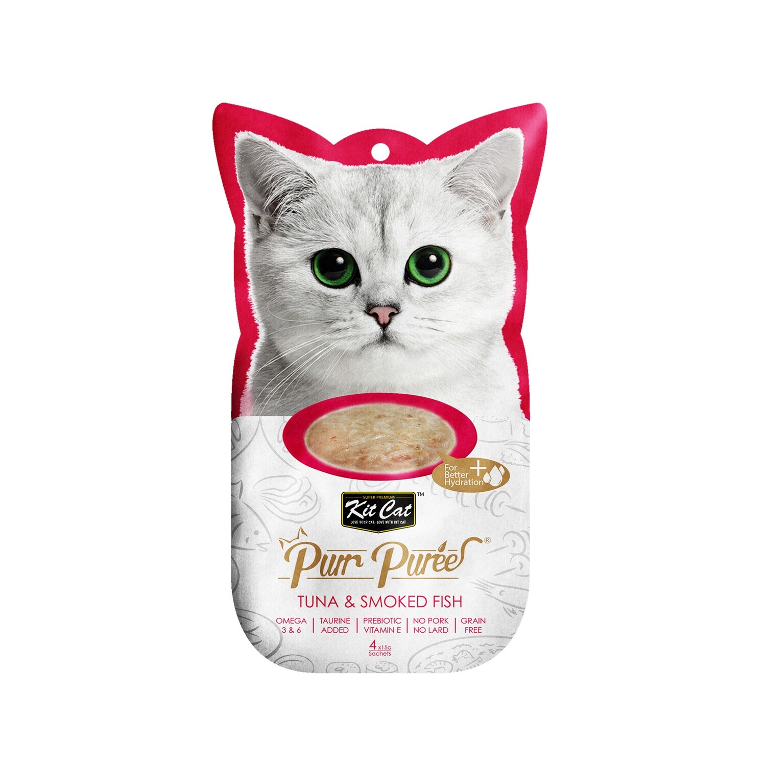 KitCat Purr Puree Cat Treats - Tuna & Smoked Fish