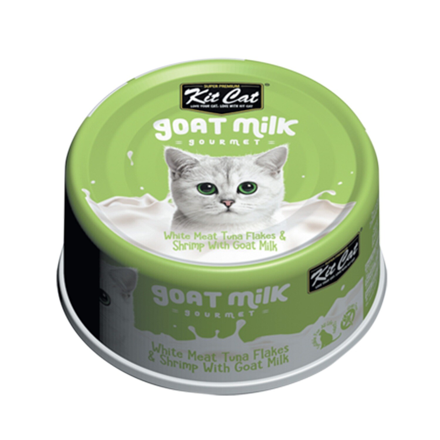 KitCat White Meat Tuna Flakes & Shrimp With Goat Milk-3oz