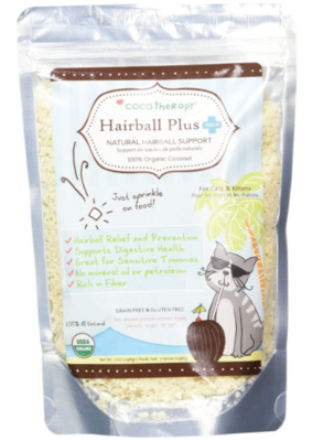 CocoTherapy-Cat natural hair ball plus coconut flakes-7oz - 猫咪天然去毛球椰子片