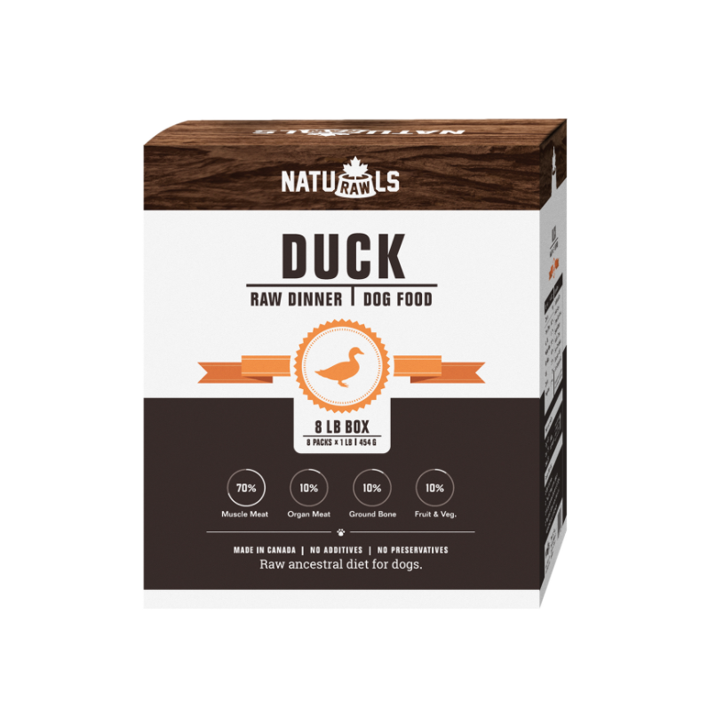 NatuRAWls Freeze Raw Duck with Veggies Dog-8*454g 狗狗生骨肉 鸭肉与蔬菜食谱餐