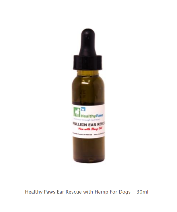 Healthy Paws herbal ear rescue with hemp