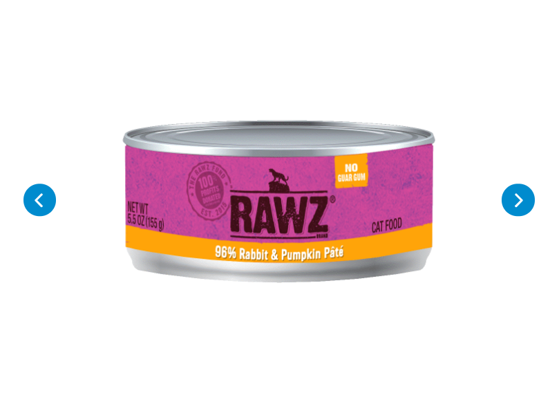 RAWZ 96% RABBIT & PUMPKIN PATE CAT CAN-5.5oz - 兔肉配南瓜猫罐头