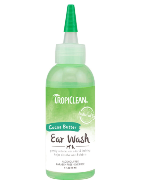 TropiClean Alcohol-Free Ear Wash for Pets Cocoa Butter