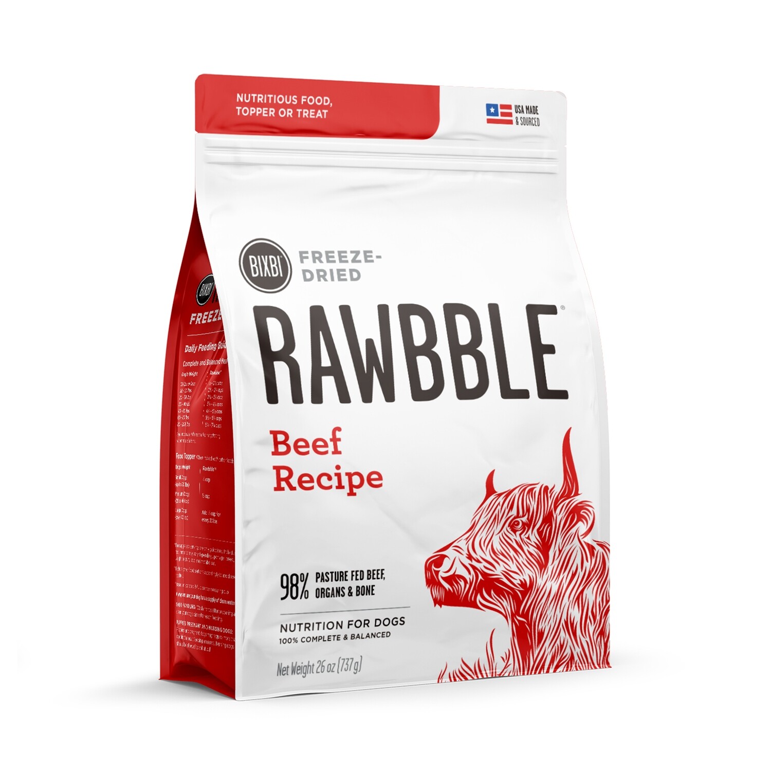 RAWBBLE Freeze Dried Beef Recipe Food for Dogs