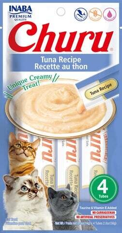 INABA Cat Churu  Purées - Tuna Recipe-4 tubes 慕斯猫汤条吞拿鱼4支装