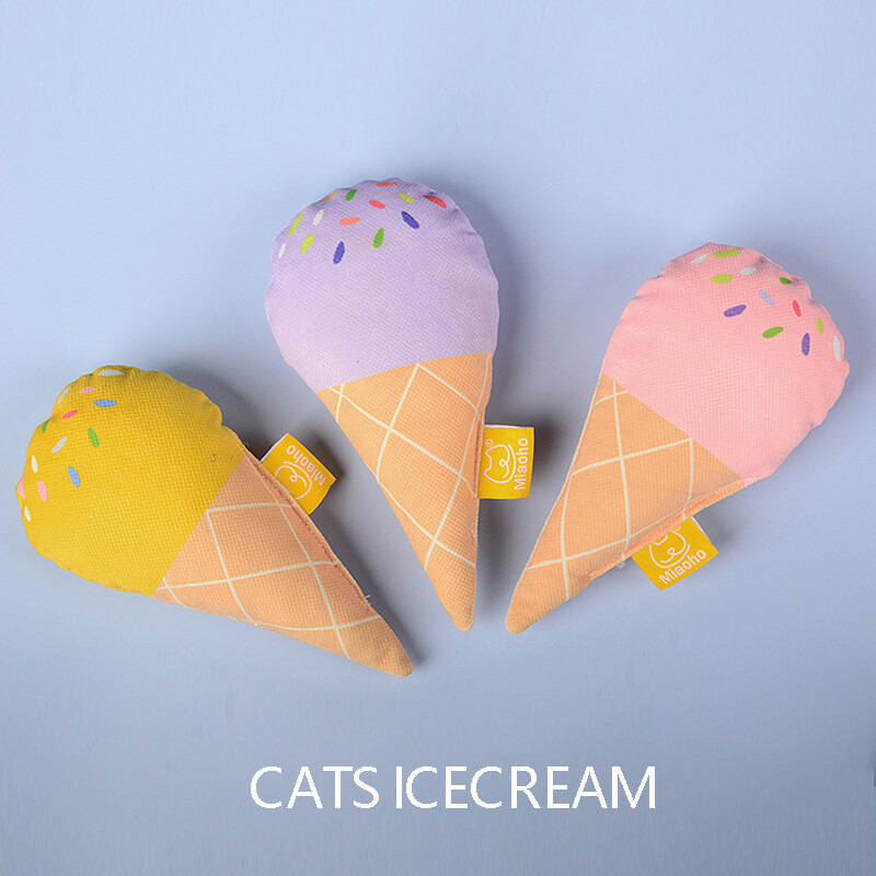 Miaoho Cat Catnip Toy - Ice Cream Cone 蘑菇猫咪薄荷玩具抱枕