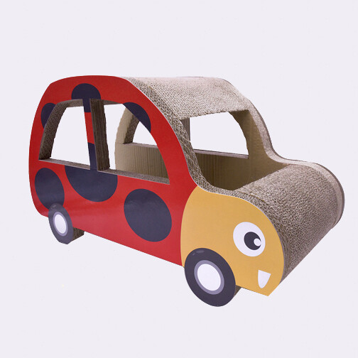 Ladybug cart cat scratcher - 金龟车猫抓板窝玩具