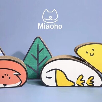 Miaoho Cartoon Cat Scratching Board - 猫抓板