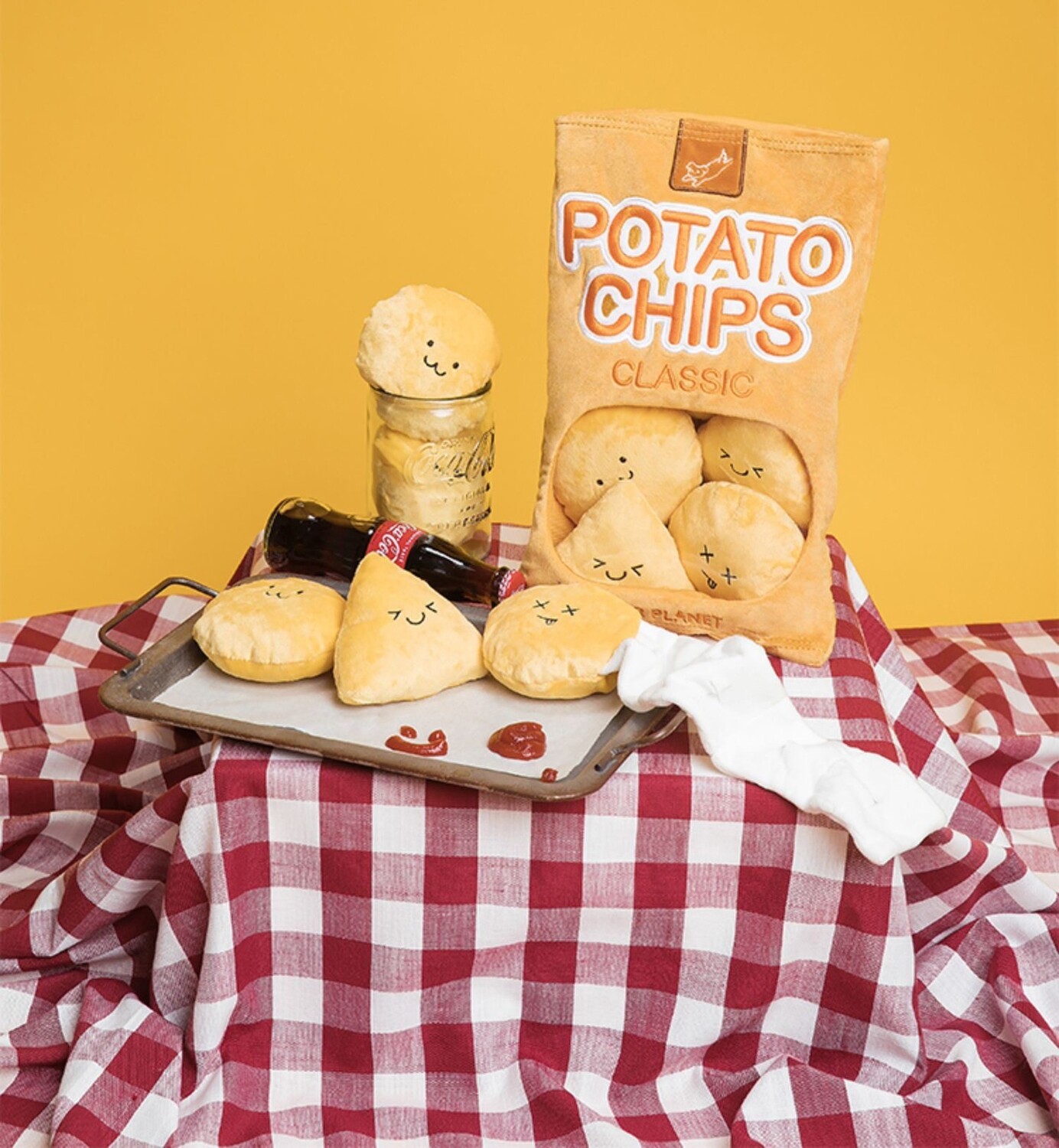 Potato Chip Sniffing Toy - 宠物狗狗创意发声毛绒薯片造