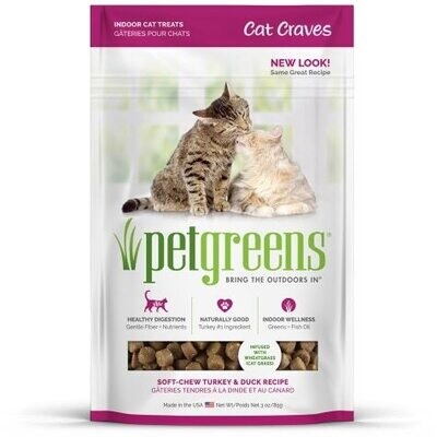 Pet Greens® Cat Craves Turkey & Duck Semi Moist Cat Treat - 3oz