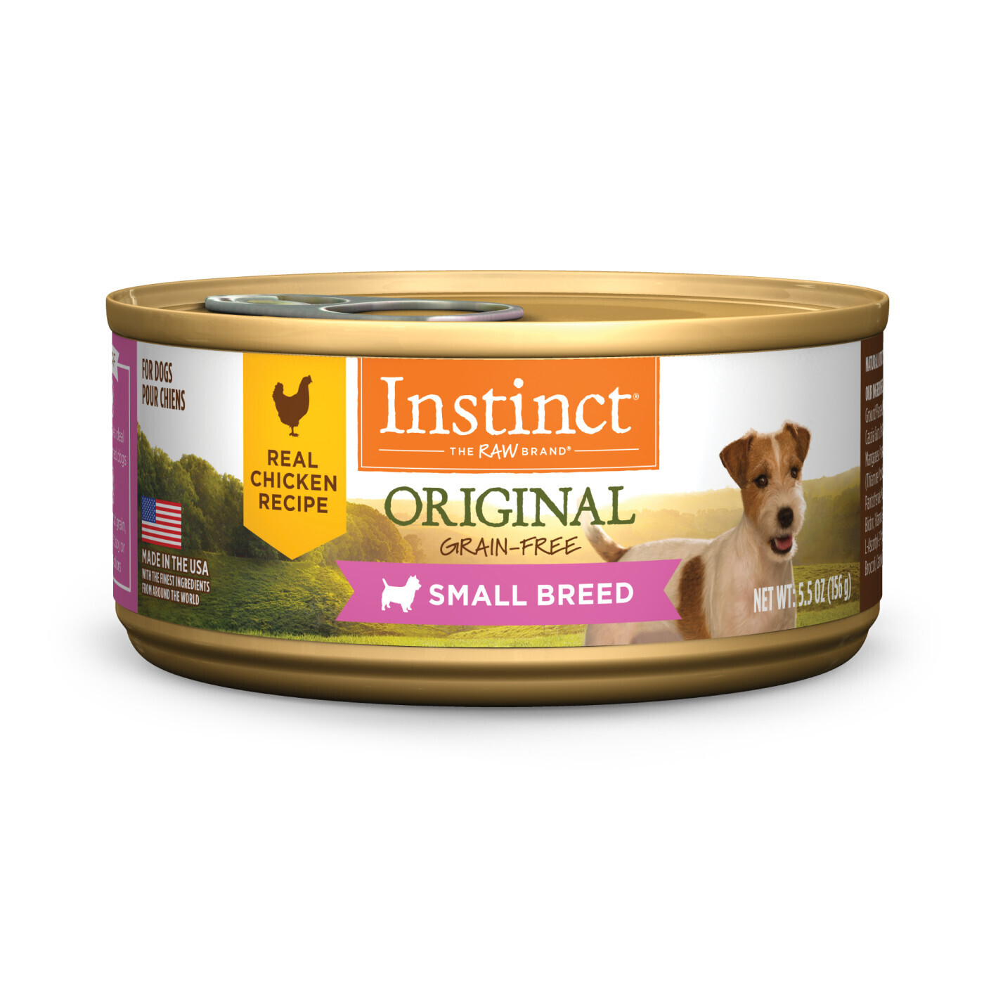 INSTINCT ORIGINAL REAL CHICKEN RECIPE FOR SMALL BREED DOGS 5.5oz 鸡肉小狗罐头